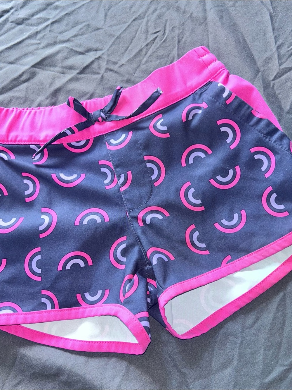 Columbia Girls Navy Blue & Hot Pink Swim Shorts